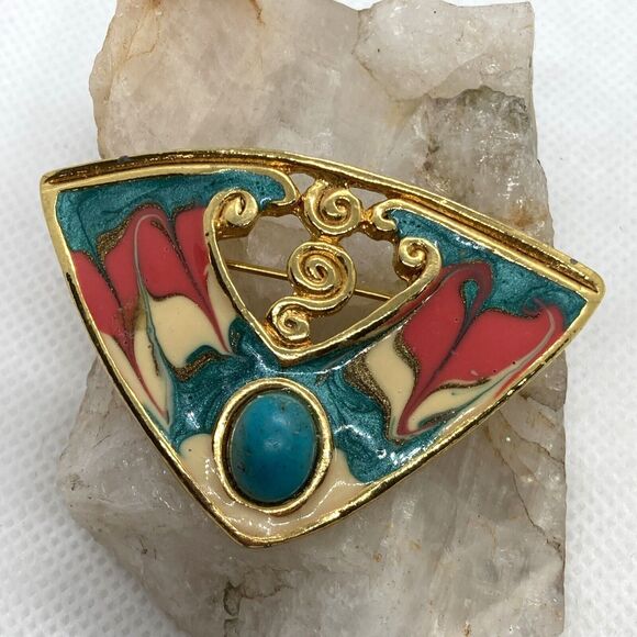 Vintage Lot of 5 Gold Tone Brooch Pin LC Golf Clubs JJ Face Rhinestone 2000‎ Y - Picture 3 of 16